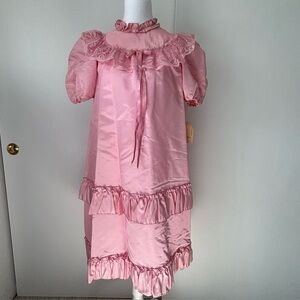 Vintage Pink Ruffled Prom dress.